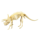 Maxbell Novelty Dinosaur Skeleton Figure DIY Jigsaw Puzzles Kit Toy Triceratops