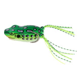 Maxbell Lifelike Topwater Frog Fishing Lure Soft Crankbaits Hook Baits for Bass Pike green