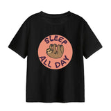 Maxbell Women's T Shirt Streetwear Black Crewneck T Shirt for Street Travel Vacation S