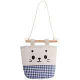 Max Cartoon Hanging Pocket Storage Bag Organizer Closet Rack Blue Grid