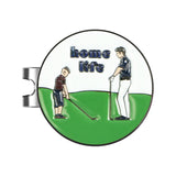 Maxbell Golf Ball Marker Hat Clip Giveaways Removable 25mm Magnetic Ball Marker 2 People Pattern