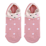 Maxbell Cartoon Casual Low Ankle No Show Cotton Boat Socks F