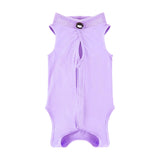 Maxbell Cat Recovery Suit Outfits Prevent Licking Pets Clothes for After Spay Kitten Purple L