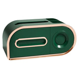 Maxbell Toilet Paper Tissue Holder Organizer Dust Proof Wall Mounted for Bathroom Solid Color Green