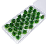 Maxbell Bushy Cluster Grass Tufts Miniature Static Scenery Model Railway DIY Decors 32 strains jungle green