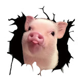 Maxbell 3D Funny Pig Car Window Sticker PVC Sticker for Vehicle Window Ornament E