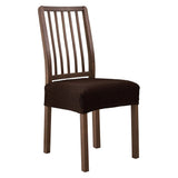 Max Stretch Washable Removable Chair Seat Covers Slipcover Protector Dark Brown