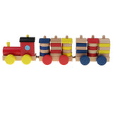 Maxbell Wooden Train Toy Color Shape Sorting Stacking Toy Kids Educational Toy Gift