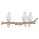 Max Maxb Wall Mounted Resin Coat Robe Hook Birds On tree Branch Hanger Rack 3 Birds