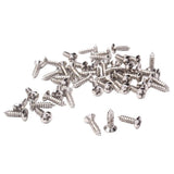 Max Maxb 100pcs Bass Guitar Pickguard Screws For Electric Guitar Bass 3x12mm Silver