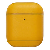 Maxbell Protective Leather Case Cover - Anti Lost Skin Case for Airpods Yellow