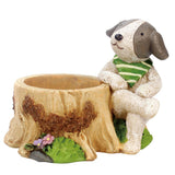 Max Resin Succulent Flower Pot Adorable Animal Micro Landscape Planter Dog