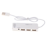 Max 3Port USB2.0 Hub & External 7.1Channel Sound Card Mic Adapter for PC white