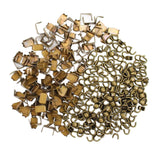 Maxbell Set of 300 Zipper Repair Kit, U Shaped Components Replace Open End, U Shaped Bronze