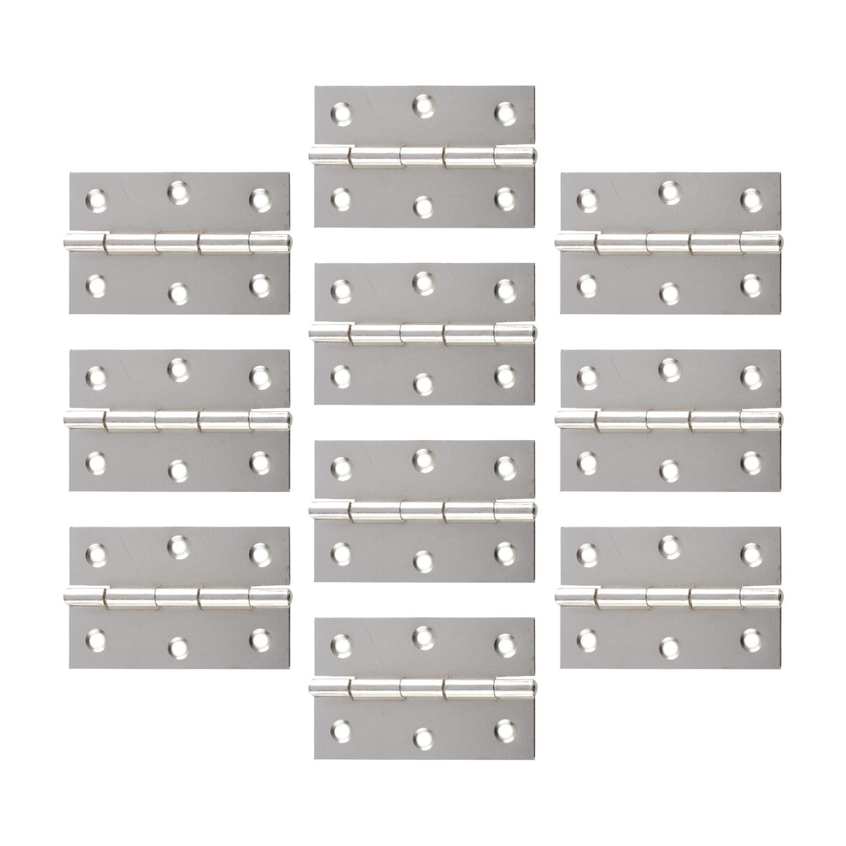 Maxbell 10Pcs Metal Hinges Closing Hinge Connectors for Closet Cabinet Wooden Box Argent