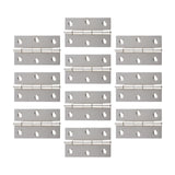 Maxbell 10Pcs Metal Hinges Closing Hinge Connectors for Closet Cabinet Wooden Box Argent