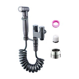 Maxbell Handheld Bidet Sprayer Spray Head Bracket for Toilet Spray Hotel Washing Car Gray