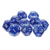 Maxbell Pack of 10pcs Pearl Blue D12 Twelve Sided Game Dice D&D TRPG Games Party Supplies