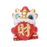 Maxbell Lion Ornament Figurine New Year Decoration 2024 for Home Office Housewarming Style D