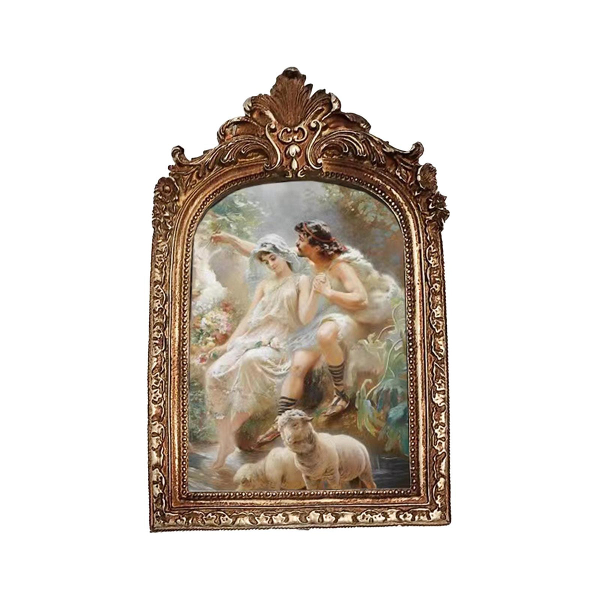 Maxbell Picture Display Frame Carved Picture Holder Ornament for Party Wedding Decor styleD