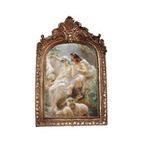 Maxbell Picture Display Frame Carved Picture Holder Ornament for Party Wedding Decor styleD