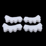 Max 2Pairs Silicone Toe Stretchers Separators Bunion Protectors Men Women White