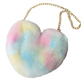 Maxbell Women Chain Shoulder Bag Heart Shaped Purse for Party Valentines Day Banquet Style B