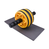 Maxbell Ab Roller Wheel Strength Training for Men Women with Knee Mat Body Building Yellow