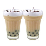 Maxbell 2pcs 1:12 Dollhouse Miniature Milkshake Pearl Milk Tea Accessories Model Toy