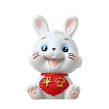 Maxbell Chinese Rabbit Statue Bunny Figurine Craft for Holiday Store Decoration Peace