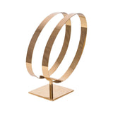 Maxbell Stainless Steel Belt Display Stands Double Loop for Store Display Props Titanium color