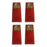 Max 4 Packs Pocket Cutlery Holder Cutlery Bag Cutlery Covers Xmas Table Ornament