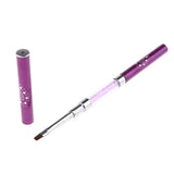 Maxbell Dual Sides Nail Brush UV Gel Polish Drawing Liner Painting Pen Purple Shank