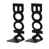 Maxbell 2 Pieces Metal Bookends Non Skid Book Stoppers for Stationery Desk School