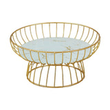 Maxbell Fruit Basket Bread Storage Basket Snacks Vegetable Stand Holder for Tea Bar 25cm Glass Bottom