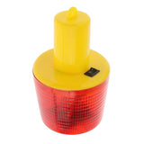 Maxbell Solar Powered Warning Light Round Traffic Signal Construction Beacon Red