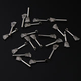 Maxbell 20 Pieces Stainless Steel Pendant Loose Beads Findings Spacer Broom
