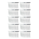 Maxbell 10 Pieces DIY Blank Metal Hair Clips Side Comb 20 Teeth Bridal Accessories