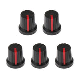 Max Maxb 5pcs Guitar Effect Pedal Knob Amplifier Control Knobs Black+red