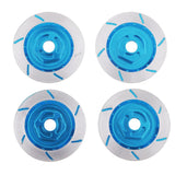 Max 4 Pieces Alloy Wheel Rim Brake Disc for Sakura D4 CS HSP 94123 1:10 Car Blue