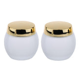 Max 120g Frosted Glass Mask Jar Cream Containers Cosmetic Empty Can Gold Lid