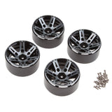 Max 1.9 Inch RC Crawler Metal Beadlock Wheel Rim for 1/10 RC Car Accessory black