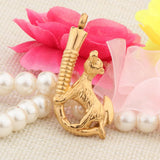 Maxbell Love Pet Dog Stainless Steel Fish Hook Cremation Memorial Ash Pendant Gold