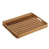 Maxbell Woven Decorative Tray Nordic Imitation Rattan for Camping Kitchen