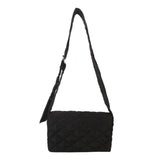 Maxbell Female Woman Casual Shoulder Bag Soft Quilted Fashion Strap Length 132cm Black