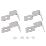 Maxbell 4pcs Stainless Steel Aquarium Fish Tank Glass Cover Clip Support Holder 19MM