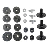 Maxbell 21 Pieces Replacement Cymbal Felt Washer Drum Accessories Drum Set Equipment grey