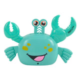 Maxbell Electric Crab Toys Pull Back Sound Colorful Light Auto Rotation Animal Model blue