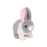 Maxbell Electric Bunny Toys Hopping Jumping Walking for Kids Toy Party Favor Easter Gray White