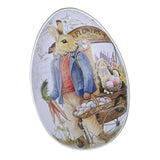 Maxbell Bunny Printing Easter Eggs Shaped Candy Box Delicate Metal Eggshell Colorful Style D